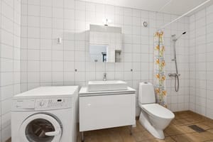 Badet i én av hyblene