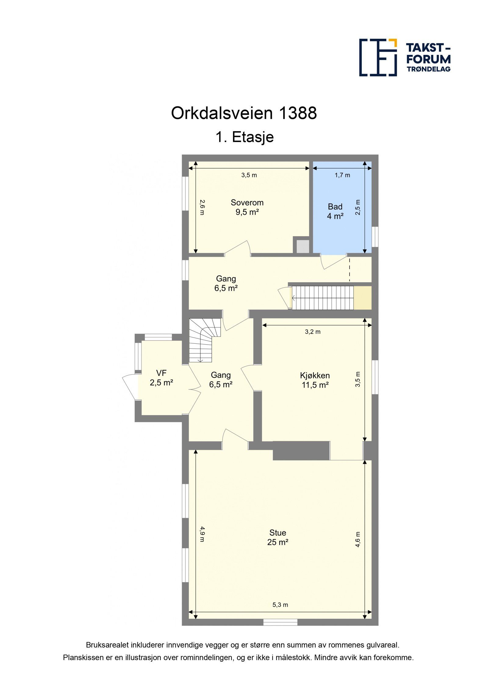 Plan 1. etasje