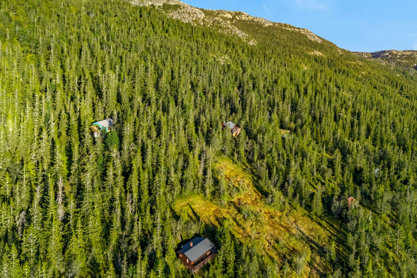 Dronebilder august 2025. Tomtene forventes byggeklare i 2026