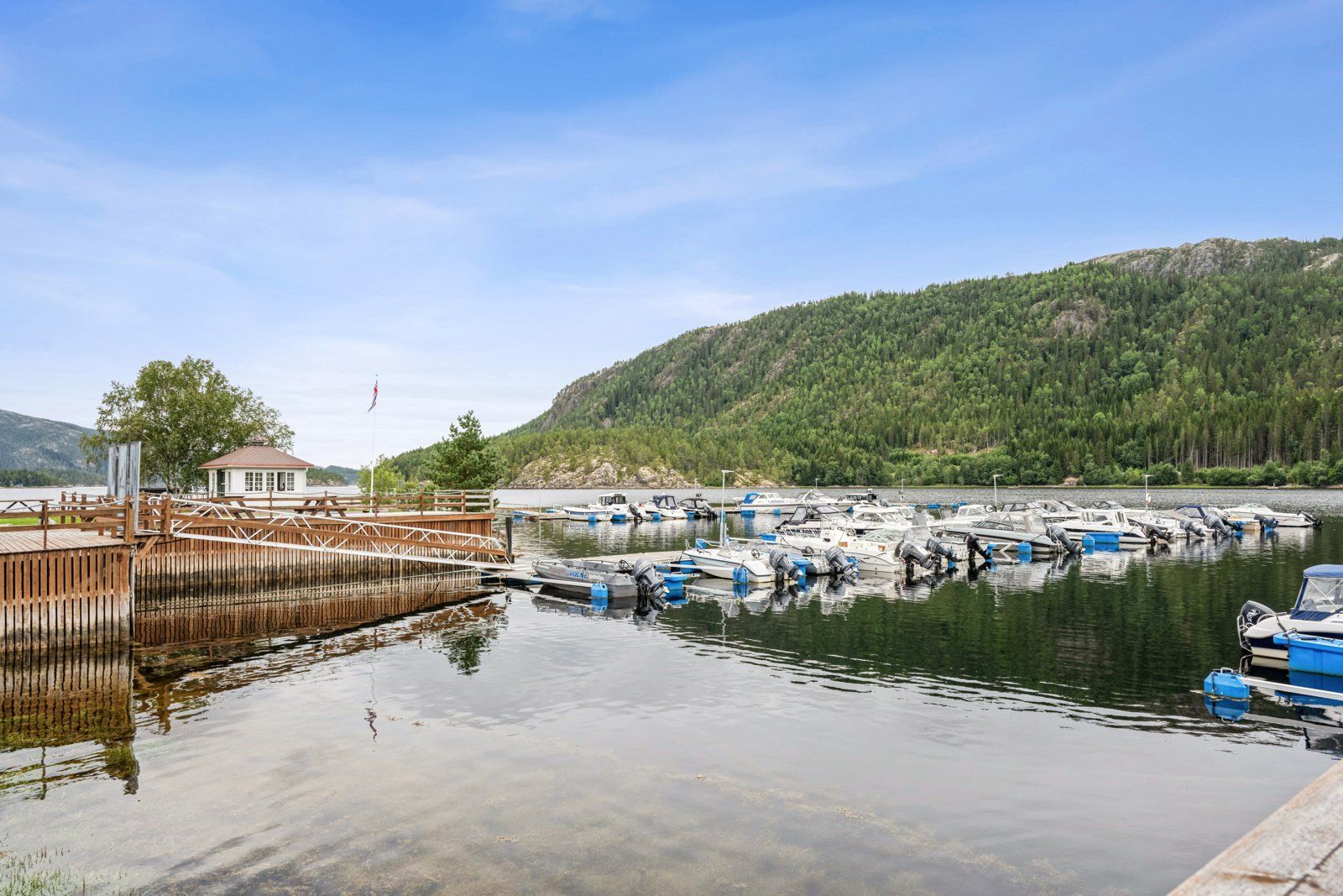 Båtmarinaen på Fagerholmen i Bangsund