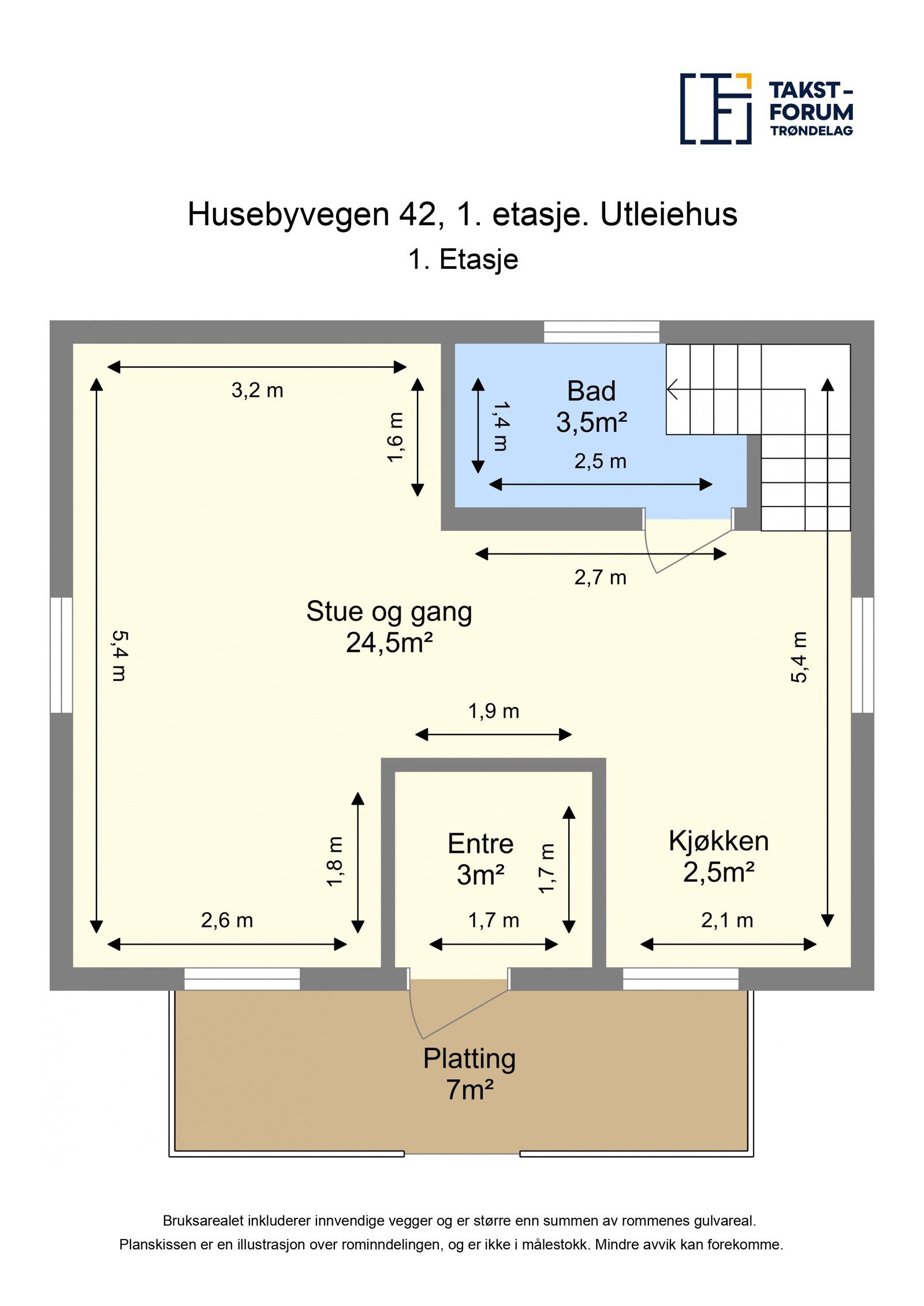 Plan utleiehus 1. etasje