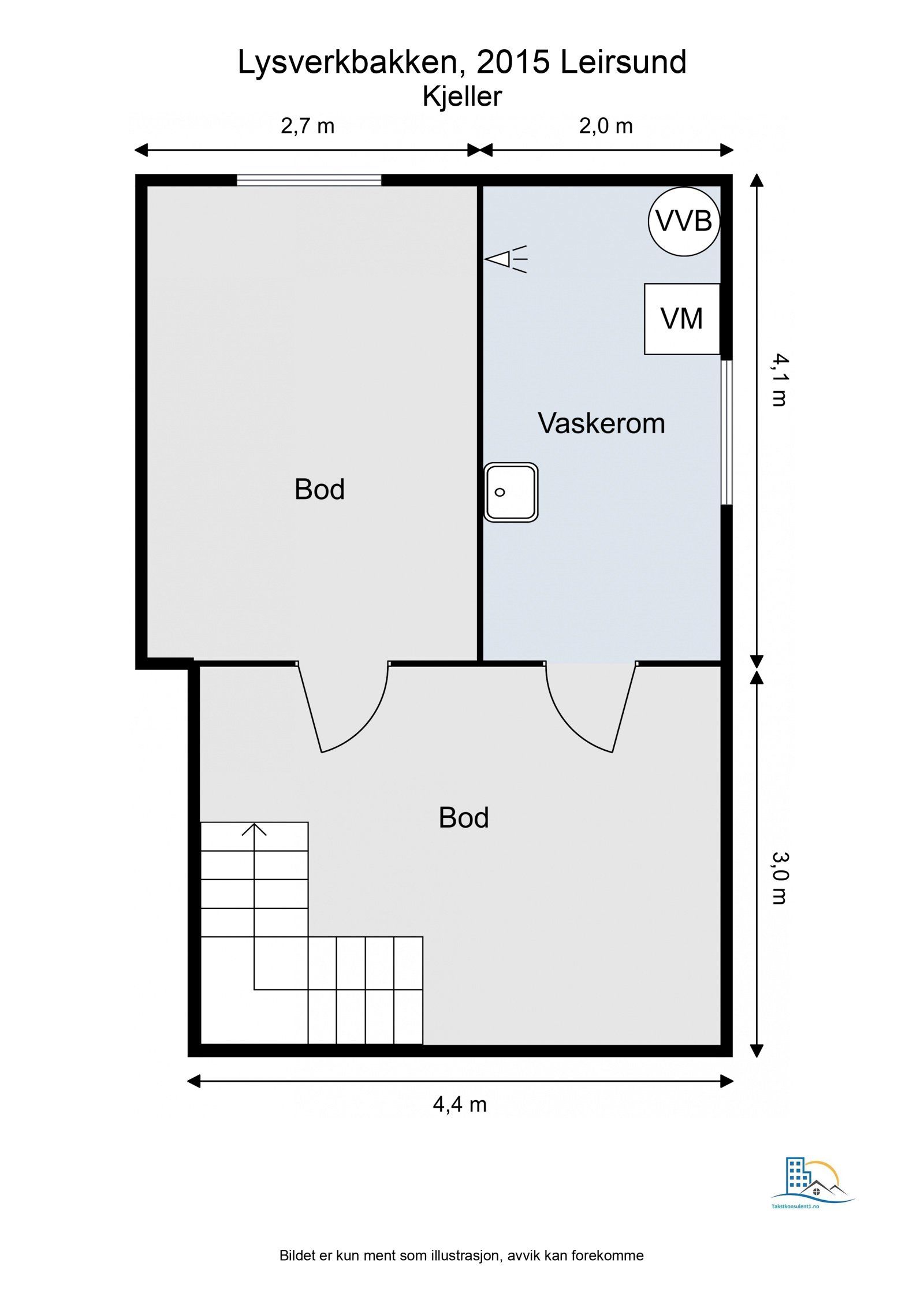 Floorplan letterhead - Lysverkbakken, 2015 Leirsund - Kjeller - 2D Floor Plan