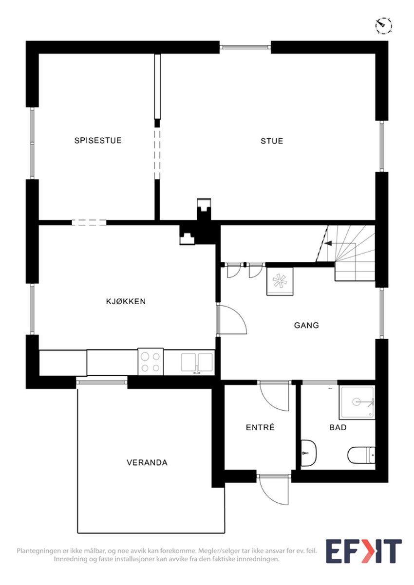 Plan 1. etasje kårbolig