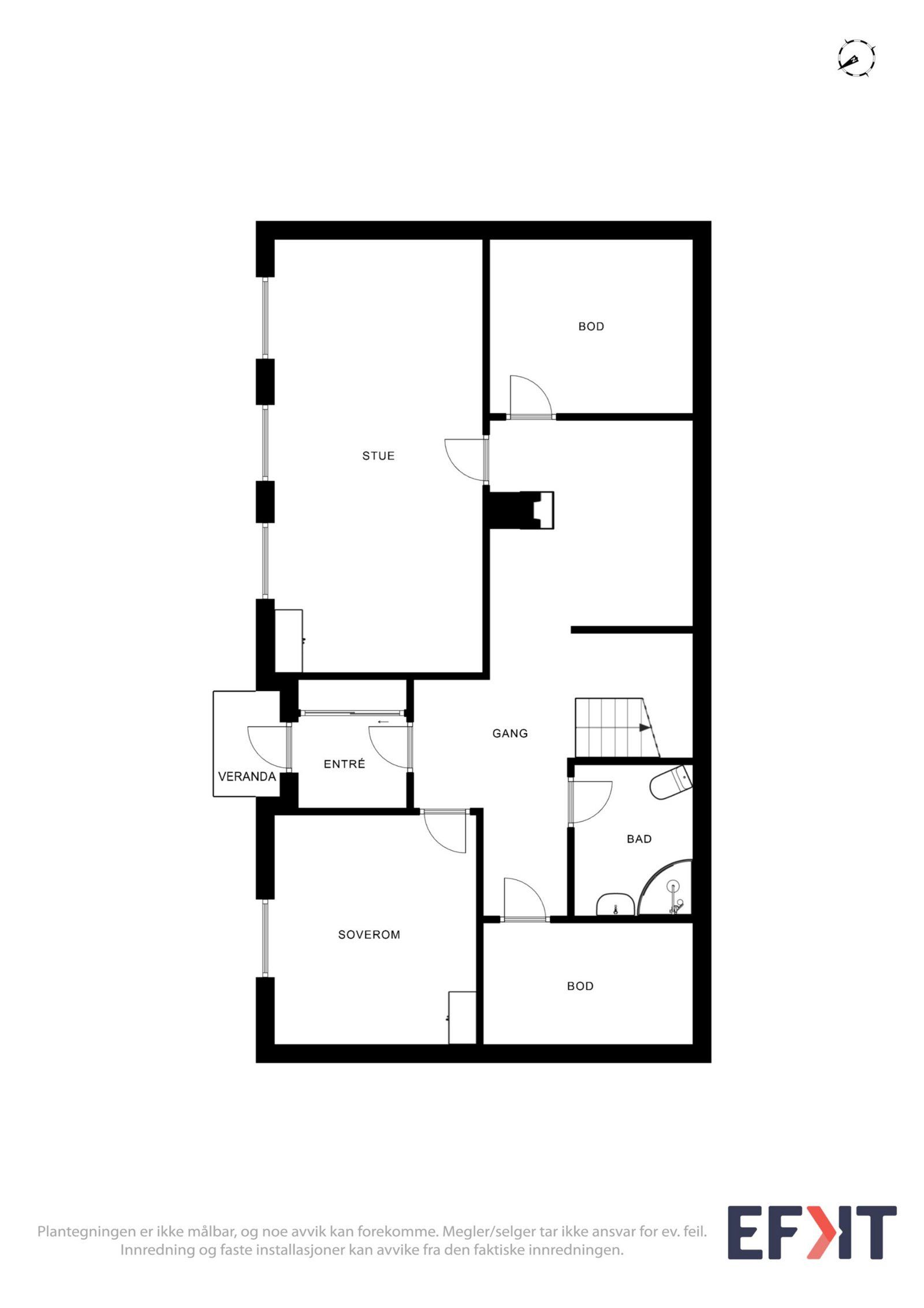 Plan sokkel/kjeller våningshus