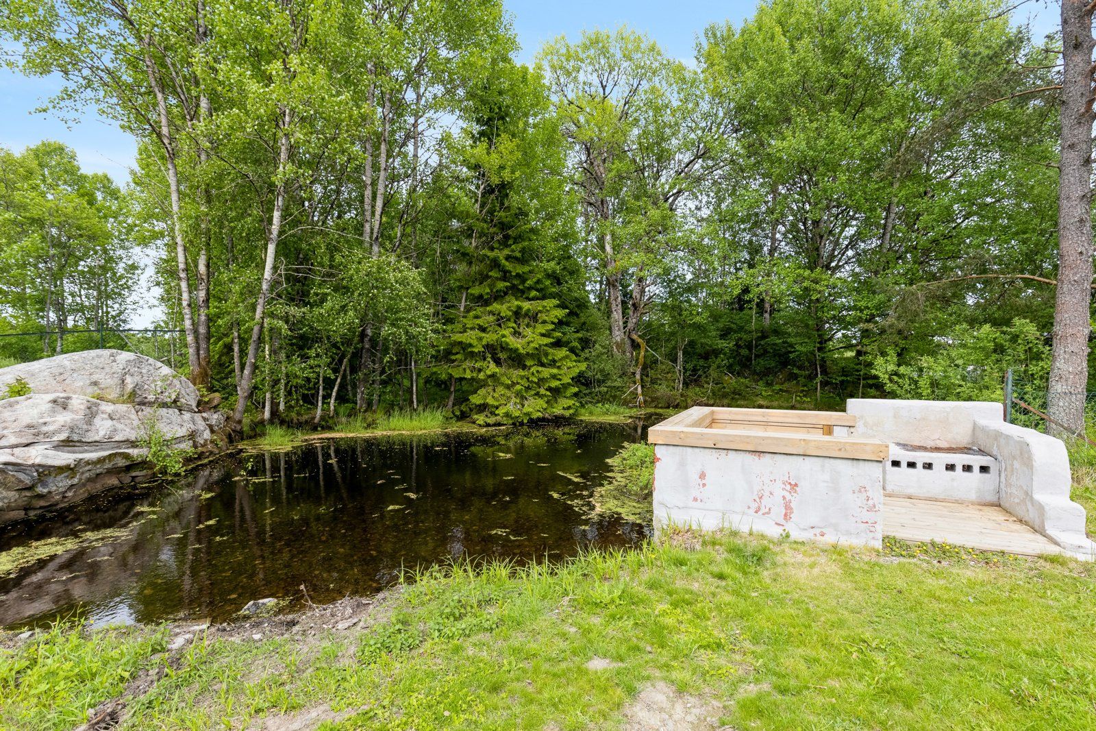 Idylliske dam på tunet
