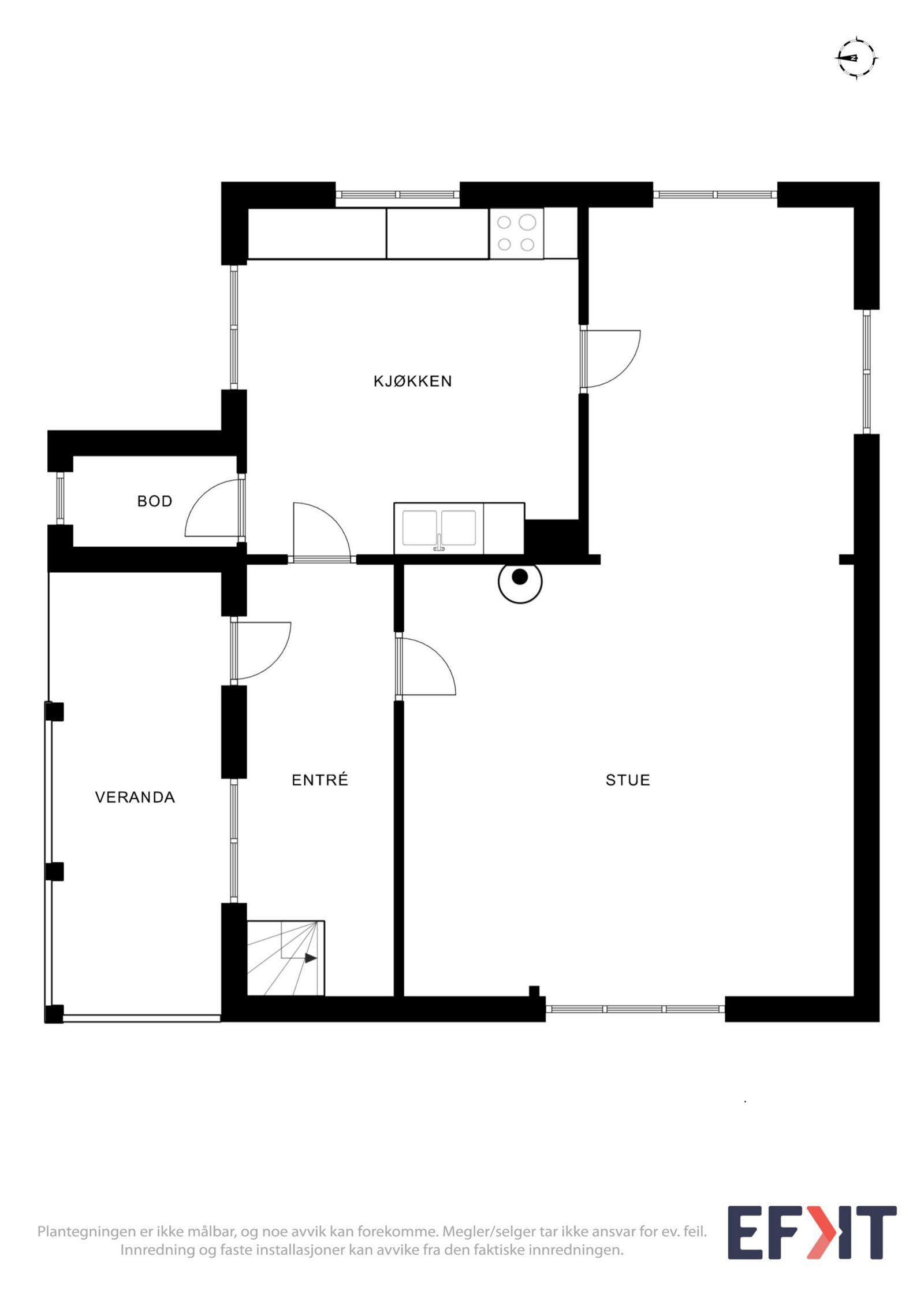Planløsning 1. etasje
