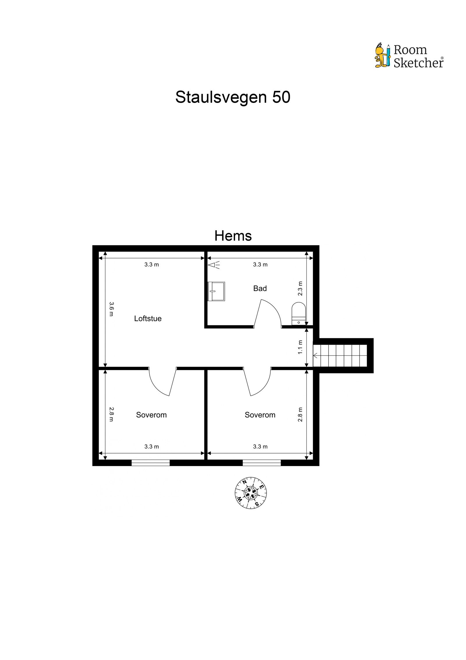 Planskisse hemsetasje