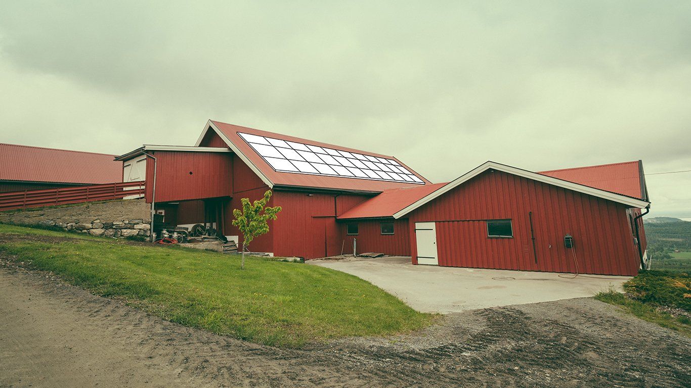 Bondegård med solceller