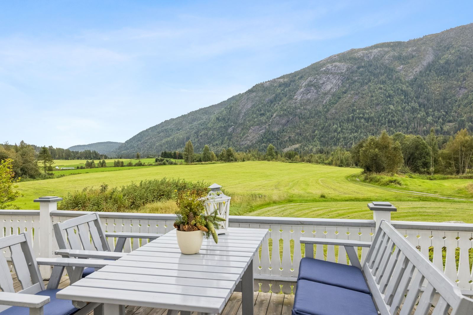 Flott utsikt fra terrassen
