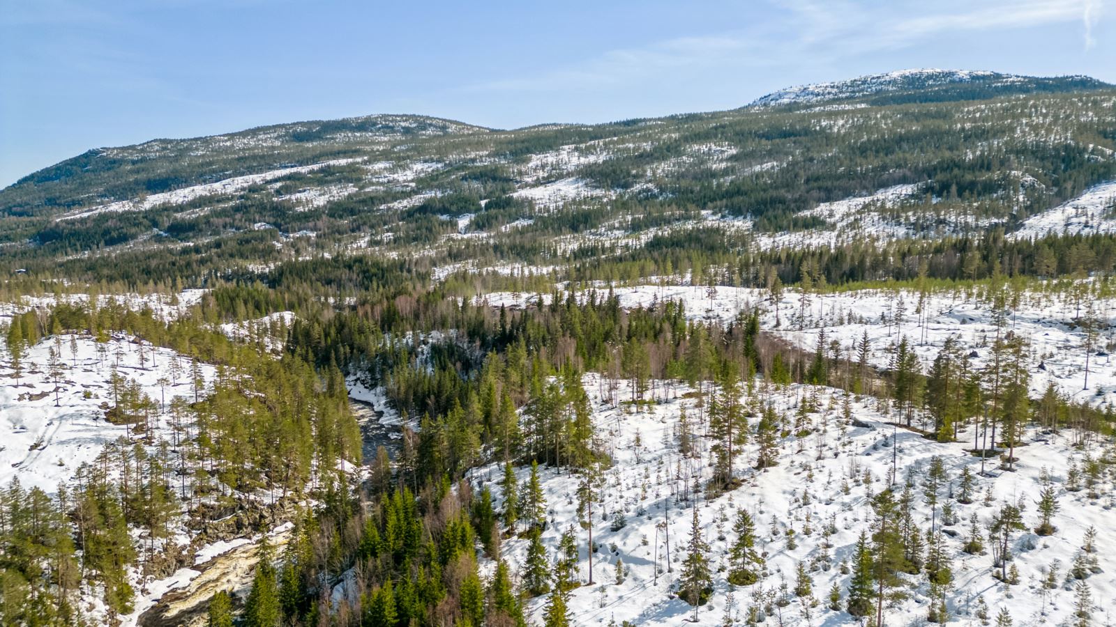 Dronebilde av eiendommen