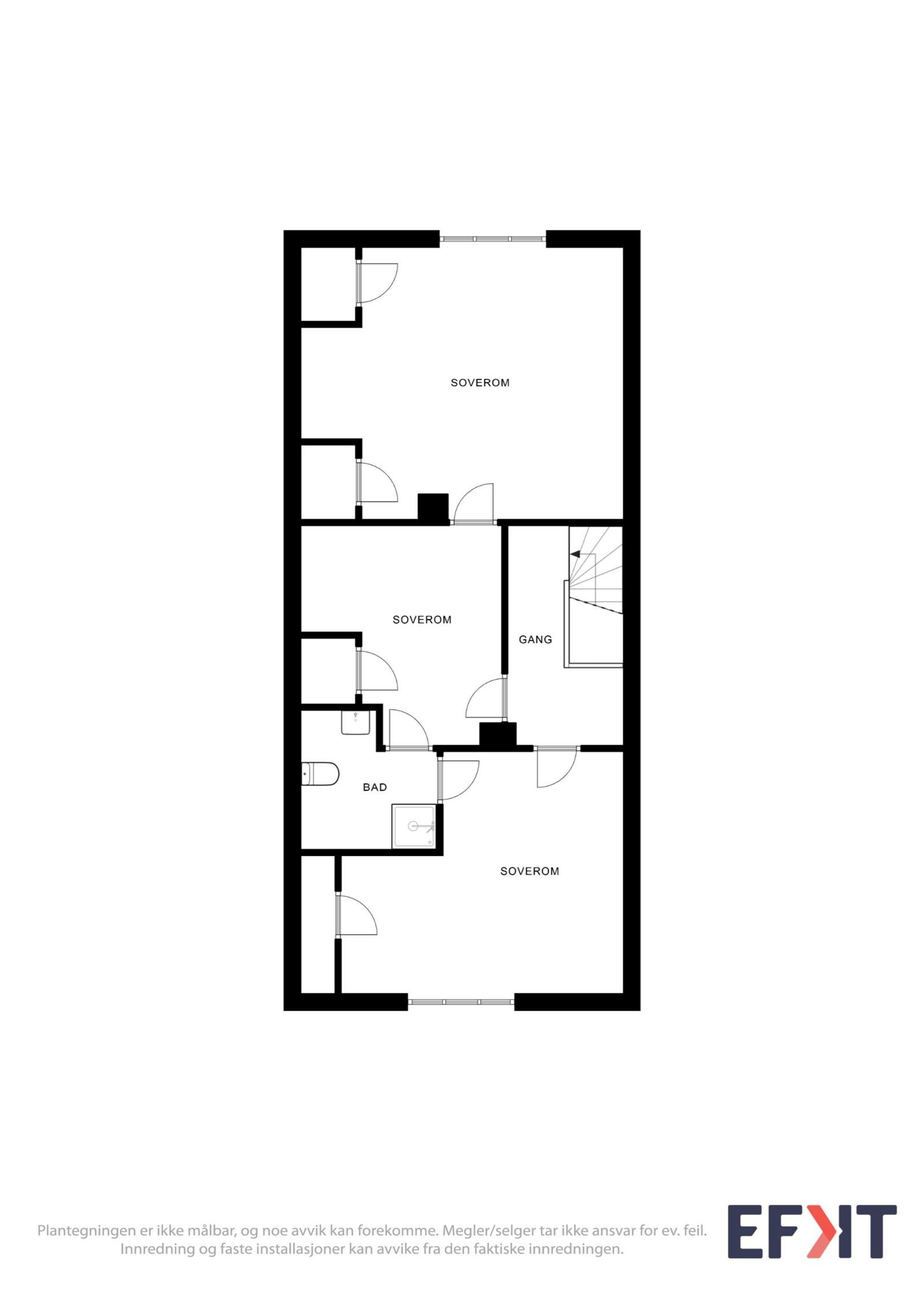 Kvålevegen 4 - plantegning 2. etasje