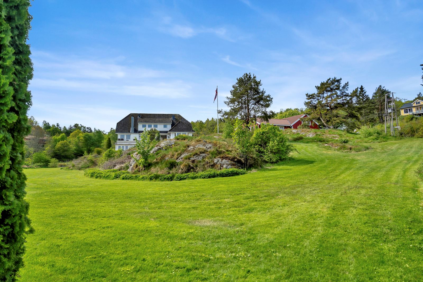 Mye gressplen på eiendommen 