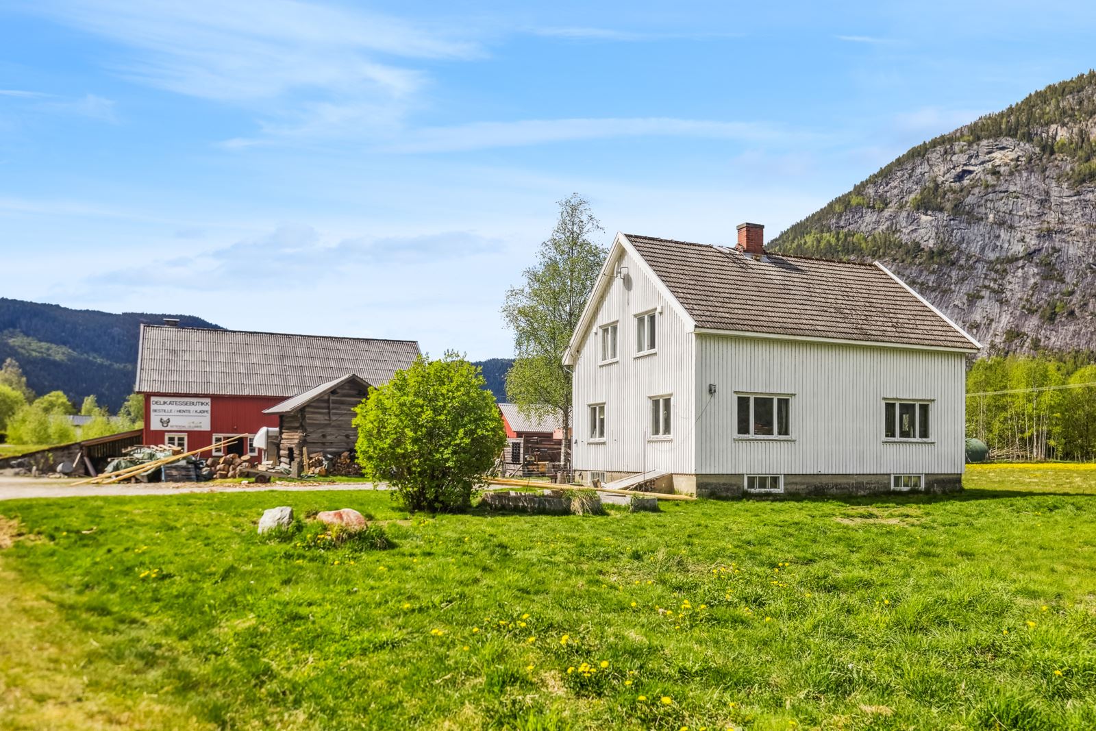 Fasade, ute og area