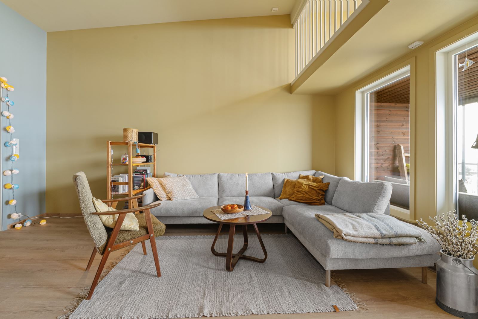 Gode møbleringsmuligheter med mulighet for hjørnesofa/sovesofa