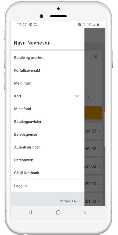 Meny mobilbank