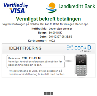 Bekreft betalingen med BankID på mobil steg 2